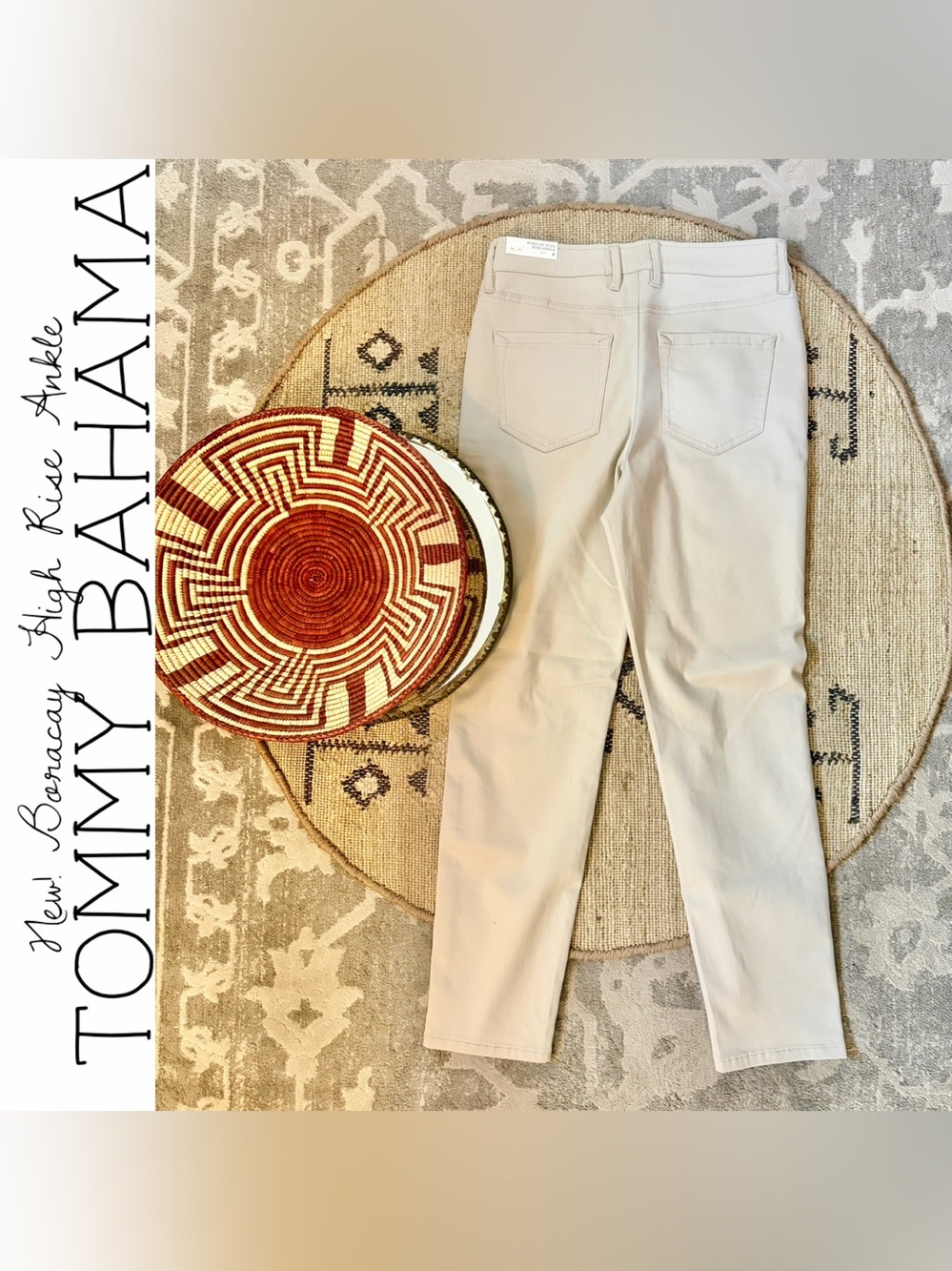 New! Tommy Bahama Boracay Beach High Rise Ankle Denim